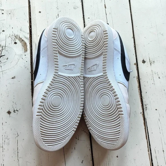 Nike Court Vision Low White/Pink/Black Sneakers Women’s Size 9.5 Leather - Picture 2 of 11